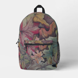 Mochila Impresa Cubierta de hojas de otoño