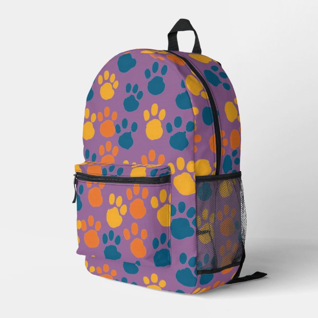 Mochila Impresa Cuidar pavimentalmente morado (Esquina derecha trasera )