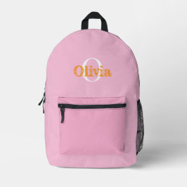 Mochila Impresa custom kids or teen name pink 