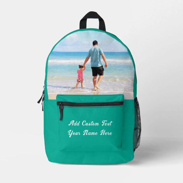 Mochila Impresa Custom Your Photo Backpack Personalized Text (Anverso)