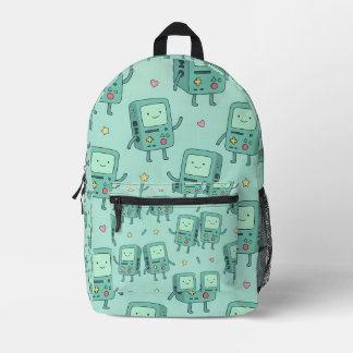 Mochila Impresa Cute BMO-Inspired Kawaii Mint Blue Backpack
