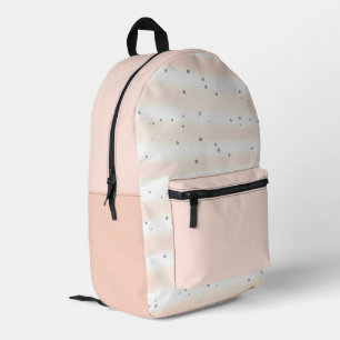 Mochila Impresa Cute Chica cada palo blanco