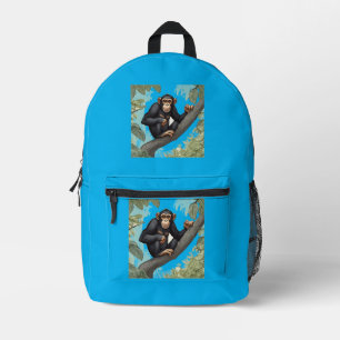 Mochila Impresa Cute Chimpanzee