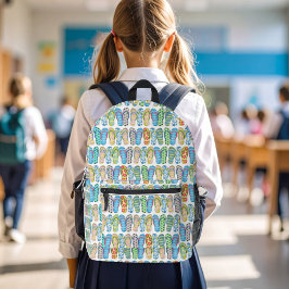 Mochila Impresa Cute Colorful Girl Flip Flops Pattern