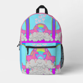 Mochila Impresa Cute Diversión Neon, el par de unicornios de los 8