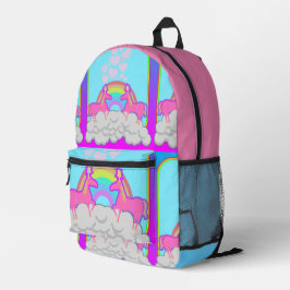 Mochila Impresa Cute Diversión Neon, el par de unicornios de los 8
