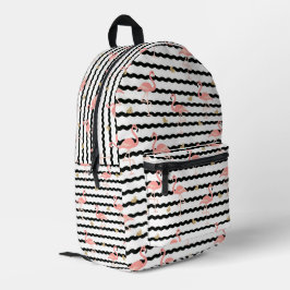 Mochila Impresa Cute Flamingo Rosa Patrón Sin Costuras