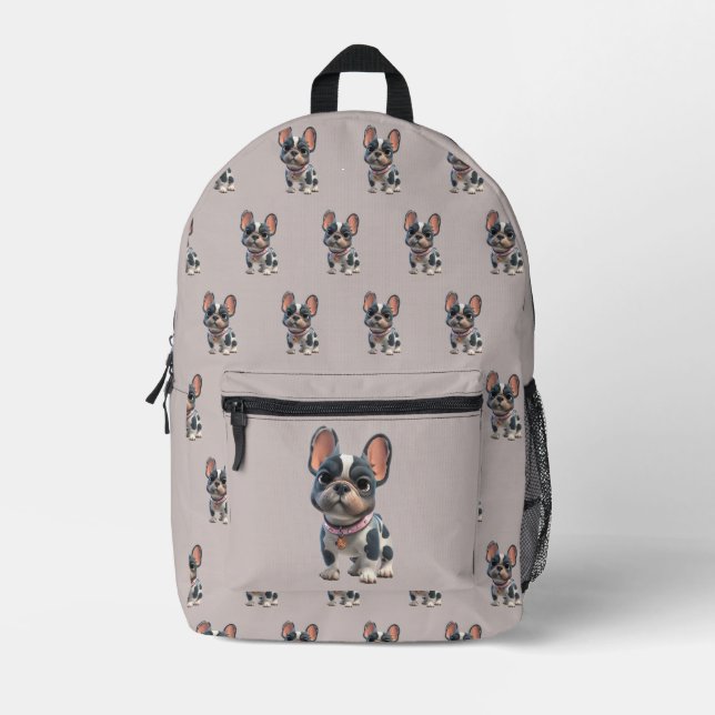 Mochila Impresa Cute French Bulldog (Anverso)