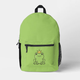 Mochila Impresa Cute frog  Reina divertida funda de teléfono verde