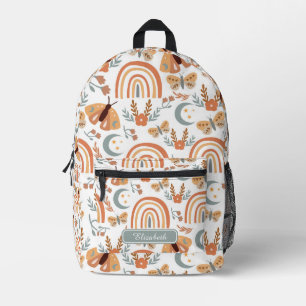 Mochila Impresa Cute Girly Boho Floral Luna Moth Daisy Floral