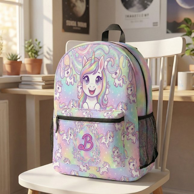 Mochila Impresa Cute Kawaii Unicorn Pastel Rainbow Magical (Subido por el creador)