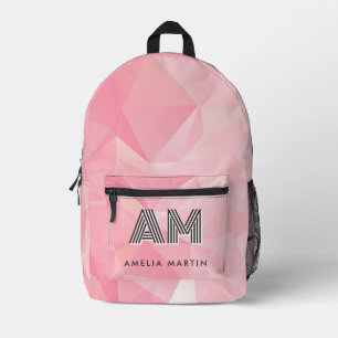 Mochila Impresa Cute Modern Pastel Rosa 