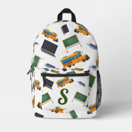 Mochila Impresa Cute Monogramed School Tema