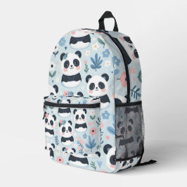 Mochila Impresa Cute Panda Bears