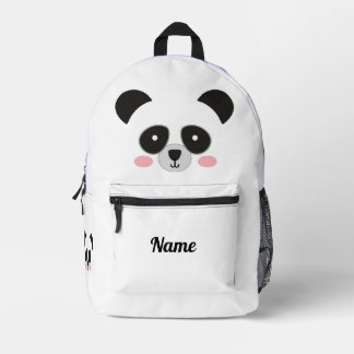 Mochila Impresa Cute Panda Face Personalizado - Nombre personaliza