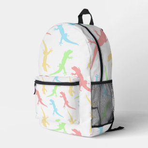 Mochila Impresa Cute Patrón Transparente de Gecko Lagarto Pastel