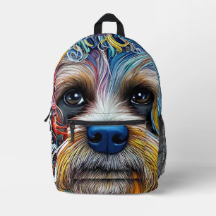 Mochila Impresa Cute Pop Art Terrier