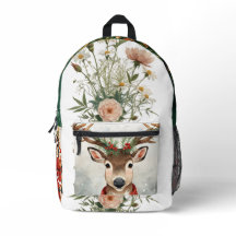 Cute Reindeer Holiday Back Bag For Festive Winter