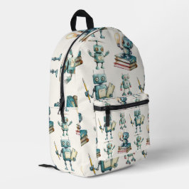 Mochila Impresa Cute robot storybook illustration kidd