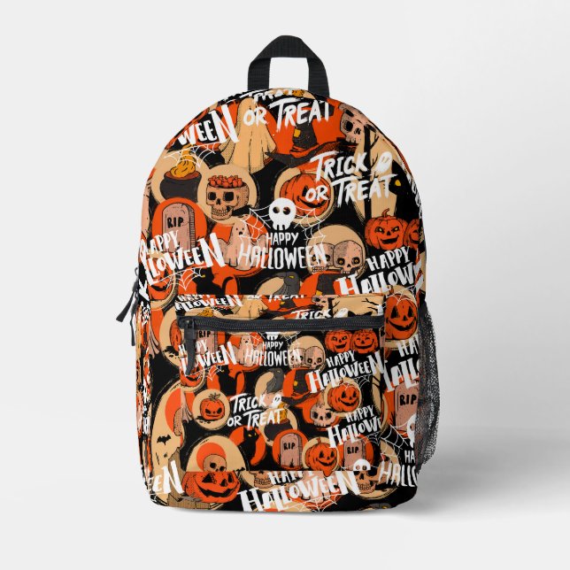 Mochila Impresa  Cute & Scary Halloween Spooky vibes  (Anverso)
