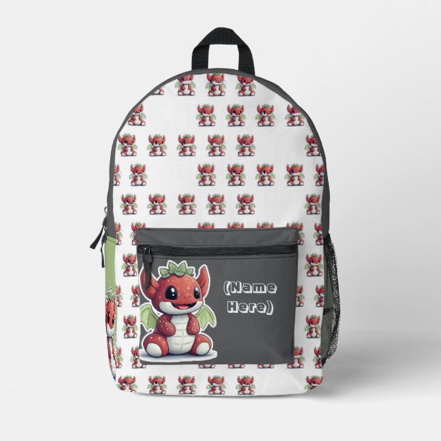 Mochila Impresa Cutest Strawberry Dragon (Anverso)