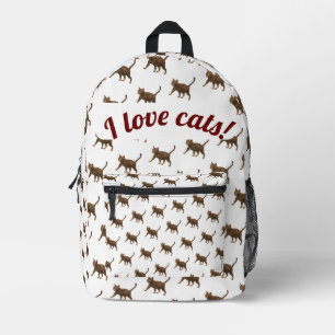 Mochila Impresa Cuto Personalizable Gatos Tema