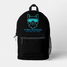 Cyber Guardian Neon Cat - Tecnología Profesional y