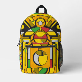 Mochila Impresa Cyberpunk amarillo