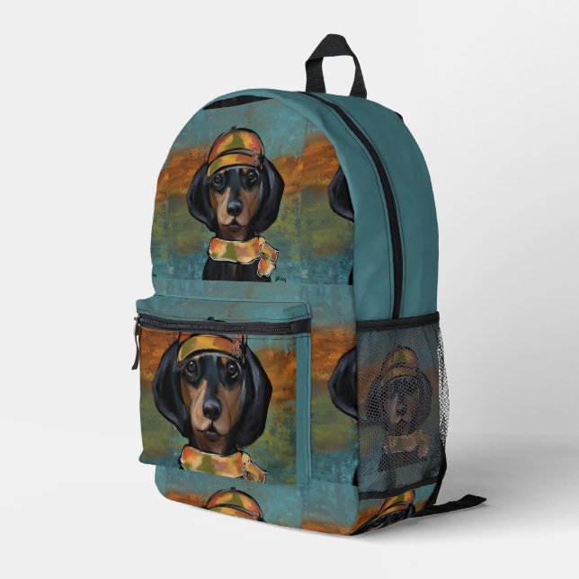 Mochila Impresa Dachshund or perro salchicha (Esquina derecha trasera )