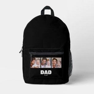 Mochila Impresa Dad Estableció Negro Negrita 3 Foto Impresa