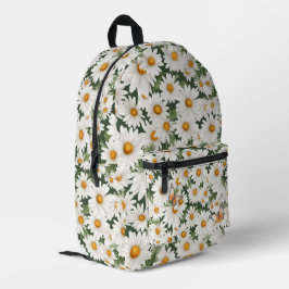 Mochila Impresa Daisies acuarelas y mariposas