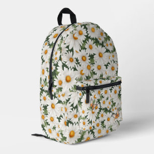 Mochila Impresa Daisies acuarelas y mariposas