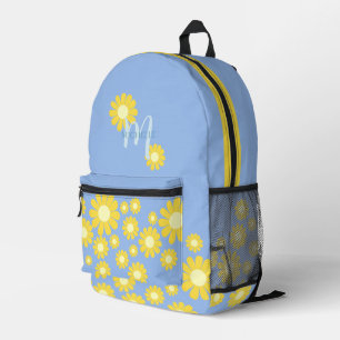 Mochila Impresa Daisy Azul Verde