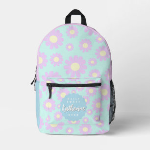 Mochila Impresa Daisy Baby Pastel Azul Rosa Amarillo