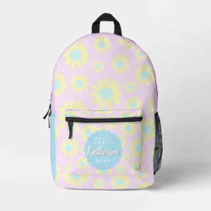Mochila Impresa Daisy Baby Pastel Rosa Amarillo Azul