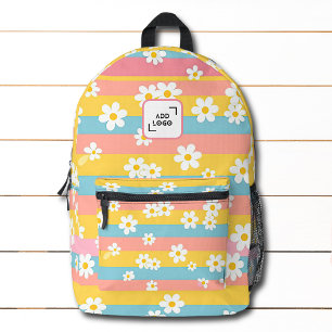 Mochila Impresa Daisy Colorida con Logotipo Personalizado Corporat