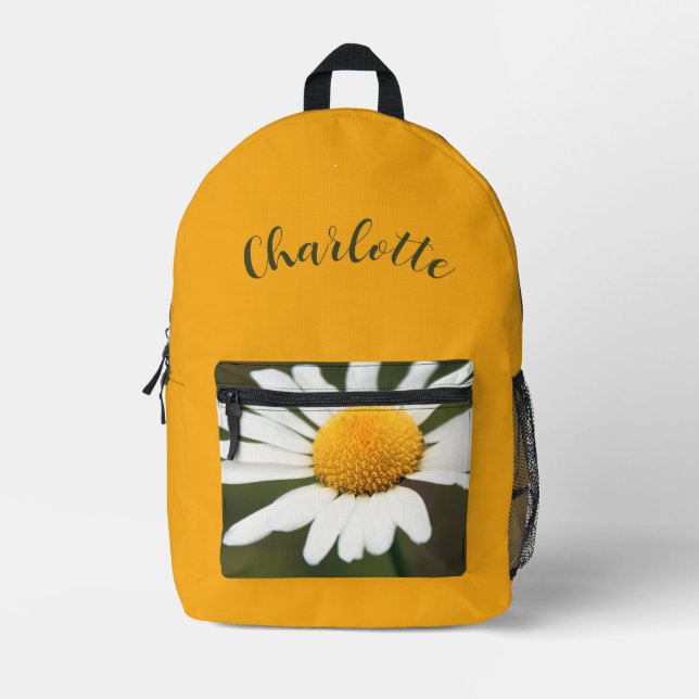 Mochila Impresa Daisy con nombre (Anverso)