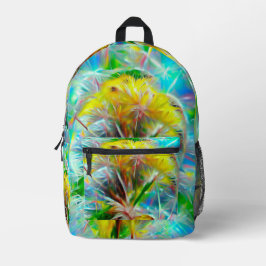 Mochila Impresa Dandelions etéreos en Neon Dreamscape