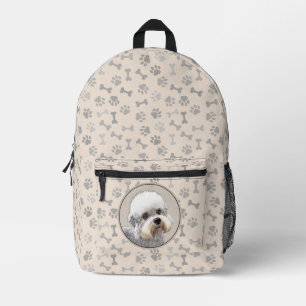 Mochila Impresa Dandie Dinmont Terrier Pintura Original De Perro