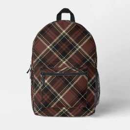Mochila Impresa Dark Academia Chestnut Plaid