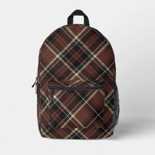 Mochila Impresa Dark Academia Chestnut Plaid