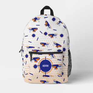 Mochila Impresa Dart Gun Battle War Boys Target Pattern School