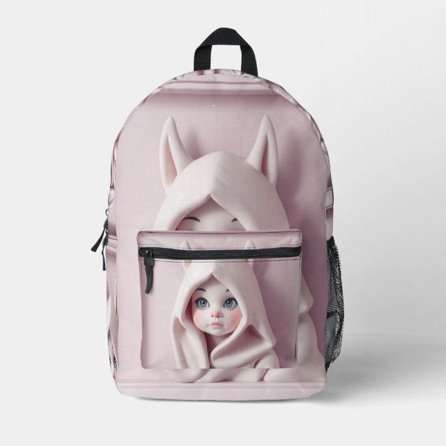 Mochila Impresa „Das Mädchen im Zaubermantel“ (Anverso)