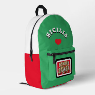 Mochila impresa de cannolos sicilianos