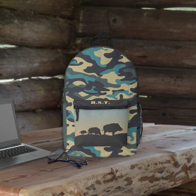 Mochila impresa de jabalí y camo (Subido por el creador)