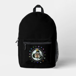 Mochila impresa de la máscara de oro de las estrel