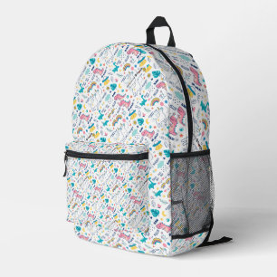 Mochila impresa de monograma de patrón Personaliza