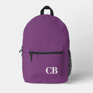 Mochila impresa de Monograma púrpura de Pluma de C