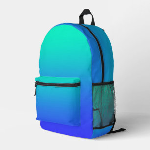 Mochila Impresa De Vuelta A La Escuela Aqua Blue
