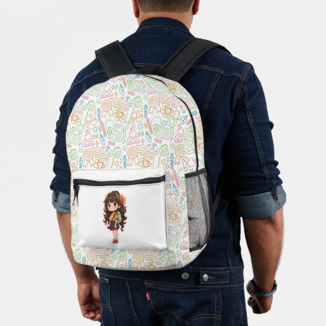 Mochila Impresa De vuelta a la escuela. Chica escolar (Insitu (Modelo))